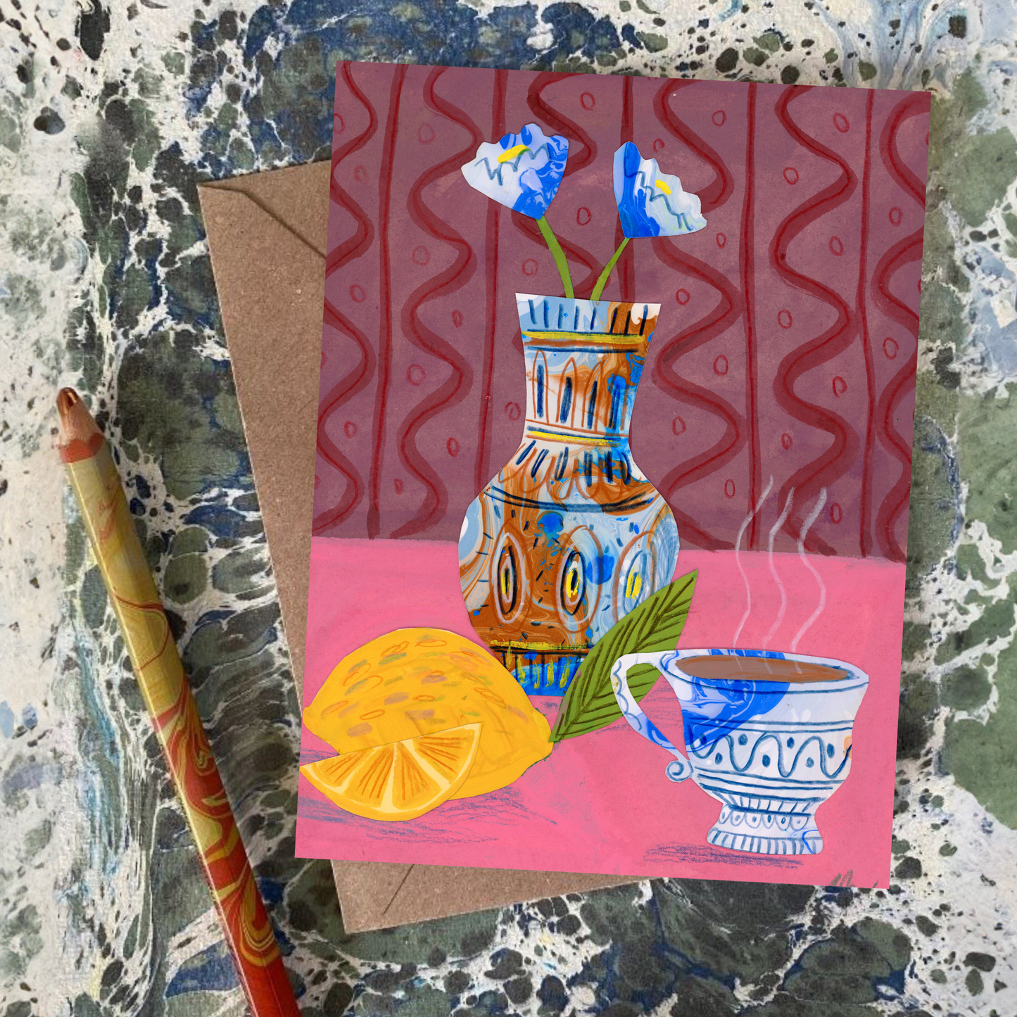 Lemons & Tea Greeting Card