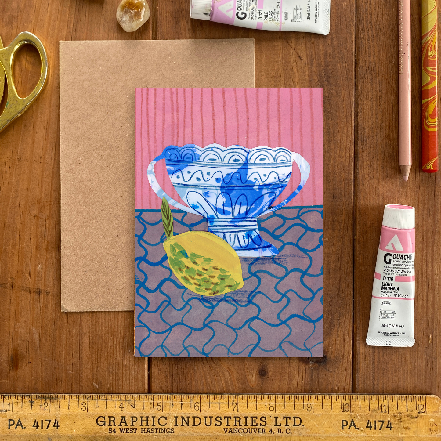 Greek Vase with a Lemon - Greeting Card and Print