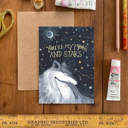 Wild Wolves Love Inspired Greeting Card