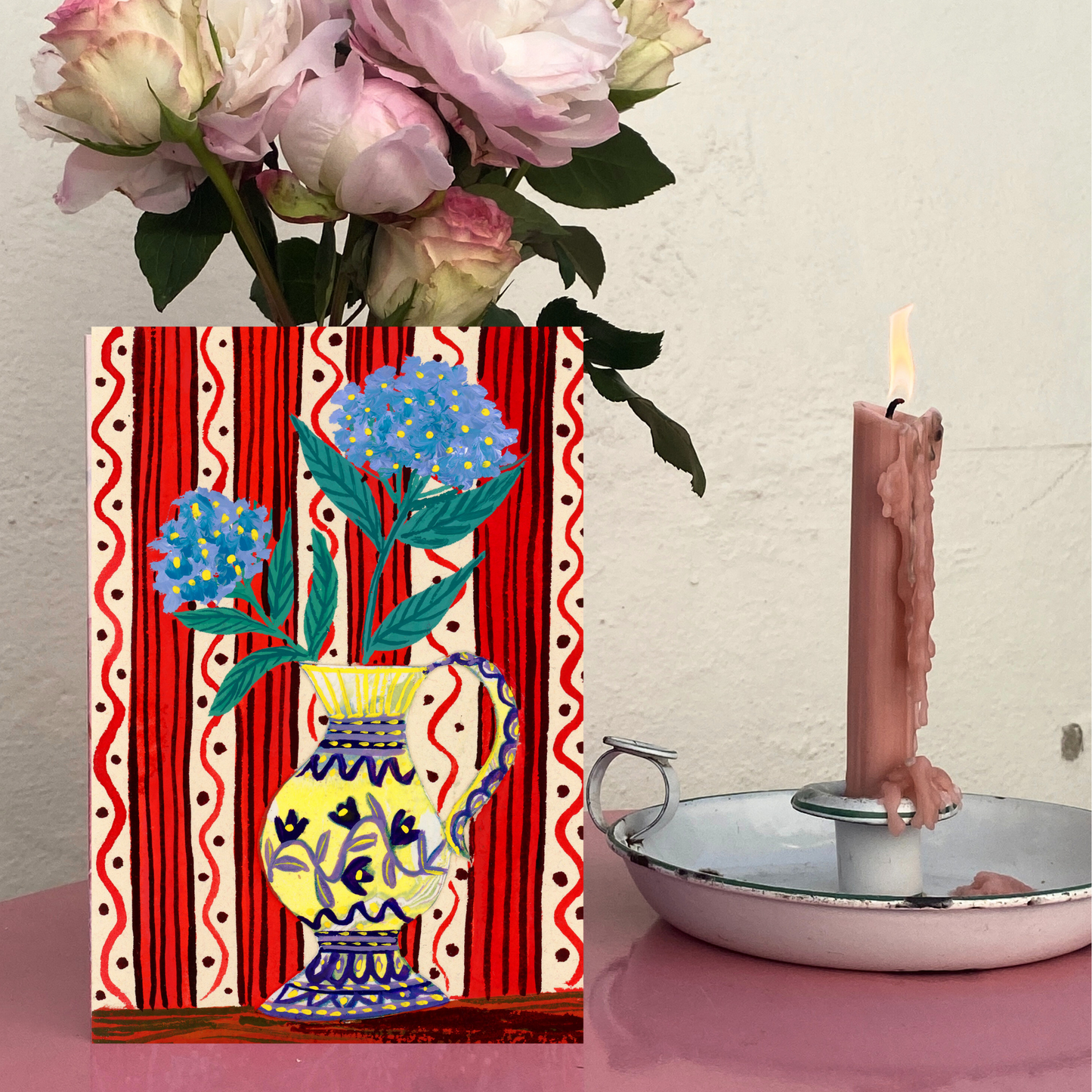 Floral Hydrangeas Greeting Card