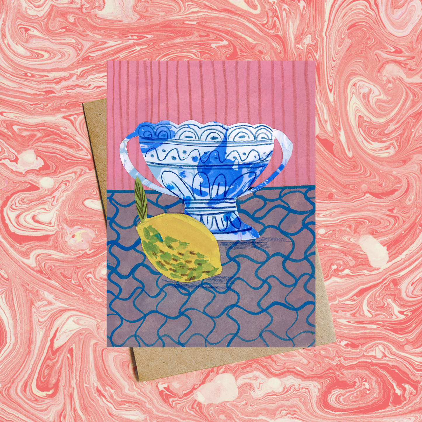 Greek Vase with a Lemon - Greeting Card and Print