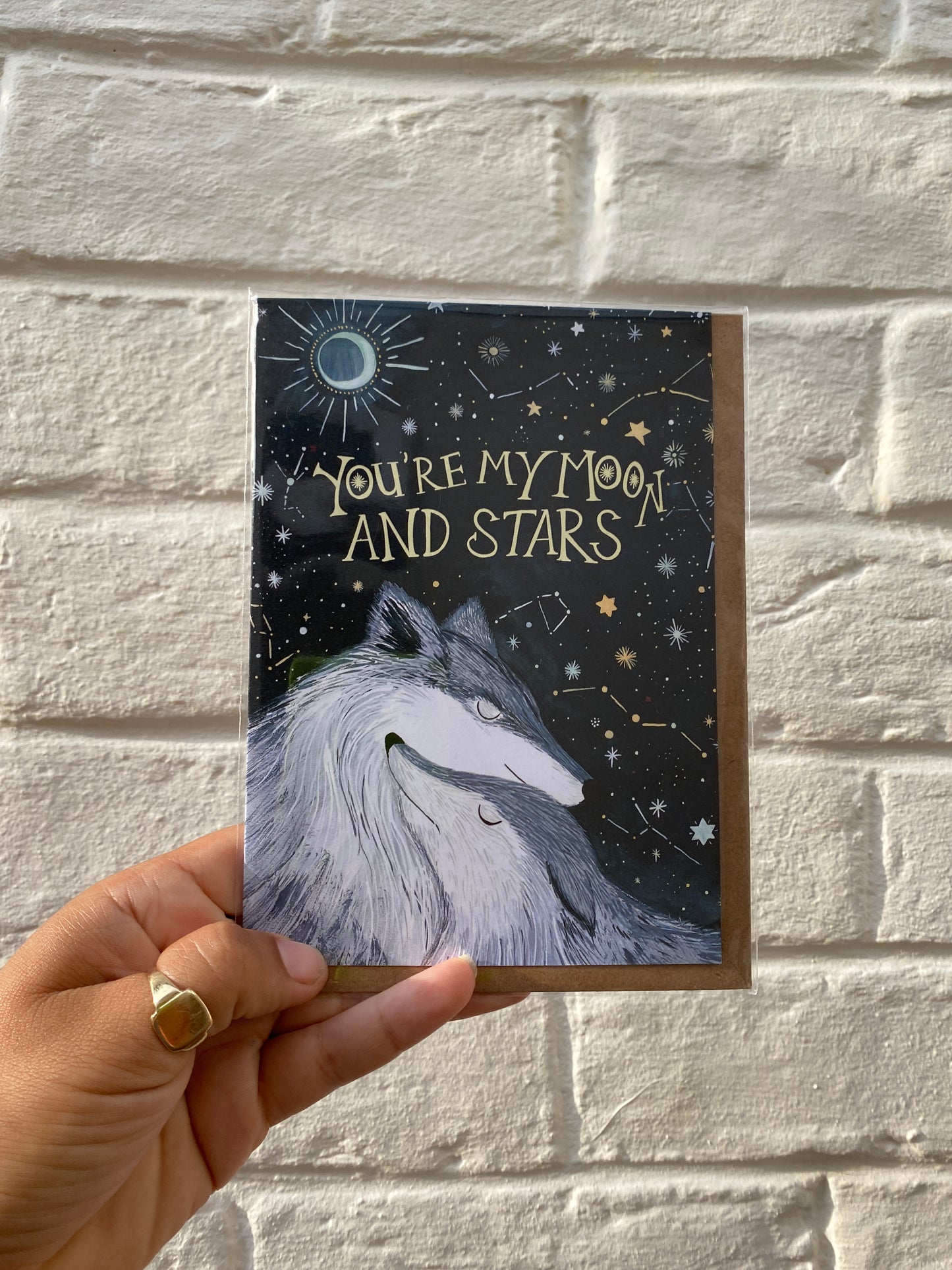 Wild Wolves Love Inspired Greeting Card