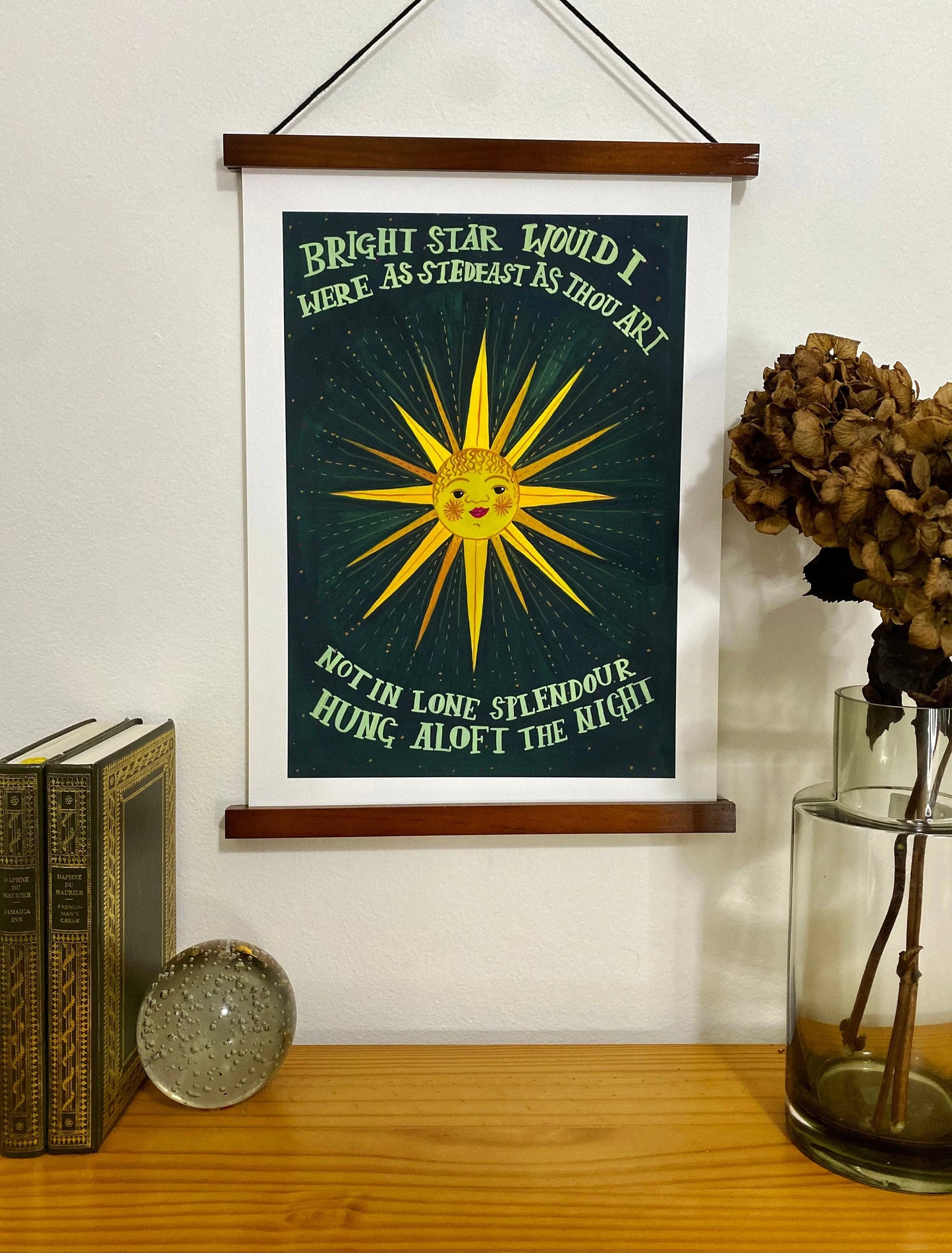 Beautiful Bright Star - Keats inspired A3 Illustrated Print