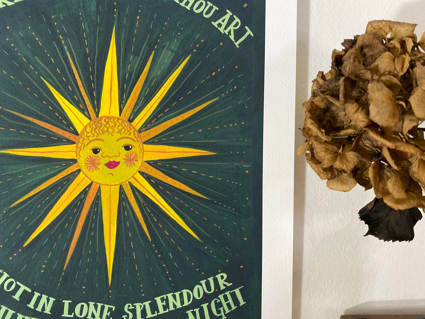 Beautiful Bright Star - Keats inspired A3 Illustrated Print