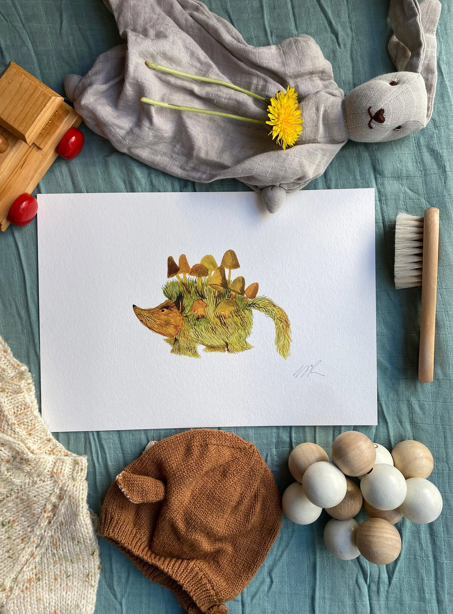 Moss Creatures Collection - Hogsnuff Hedgehog - Print