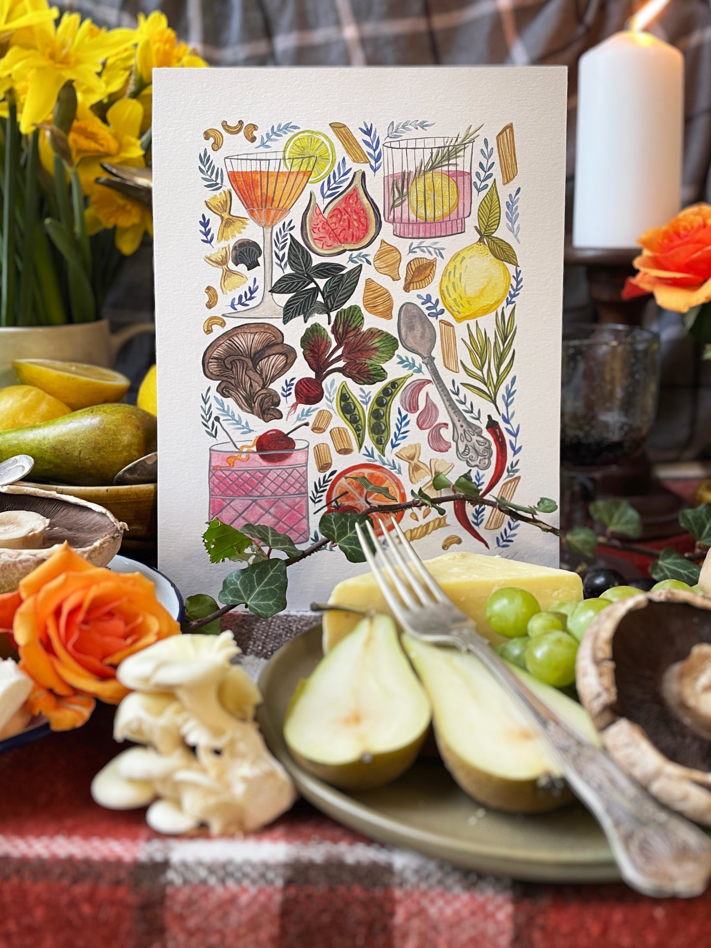 Farmhouse Feast A4 Wall Print