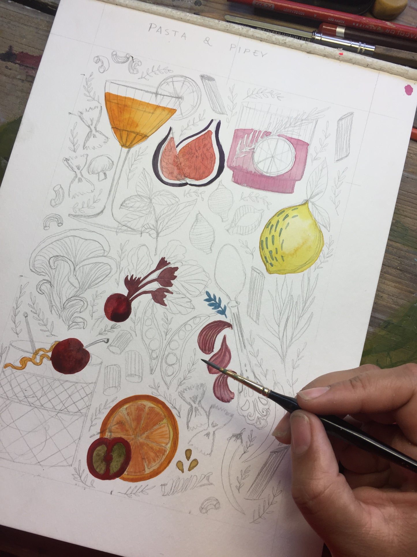 Farmhouse Feast A4 Wall Print