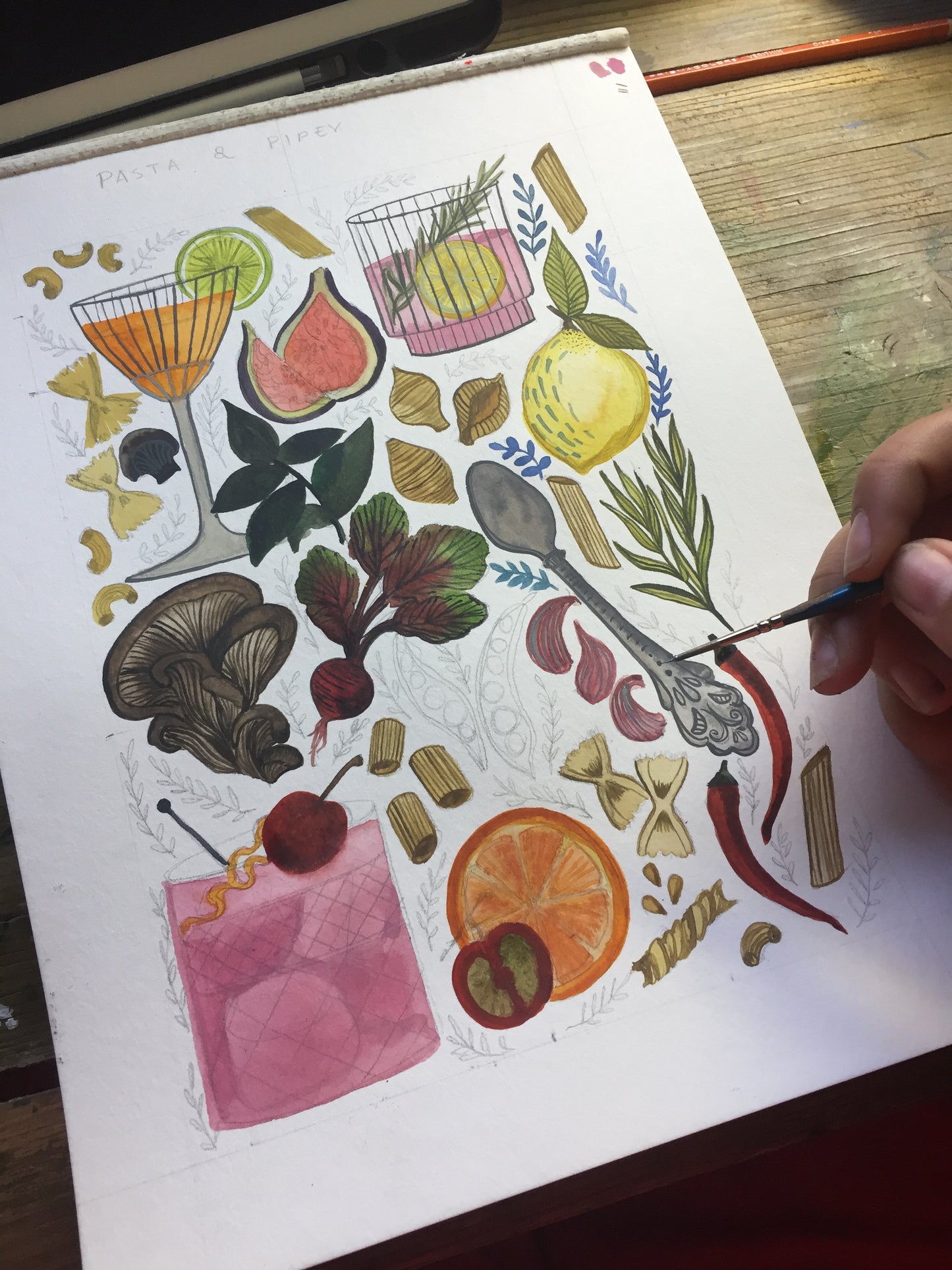 Farmhouse Feast A4 Wall Print
