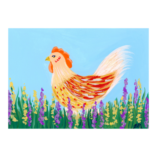 Farmhouse Chicken Print  - A3 & A4