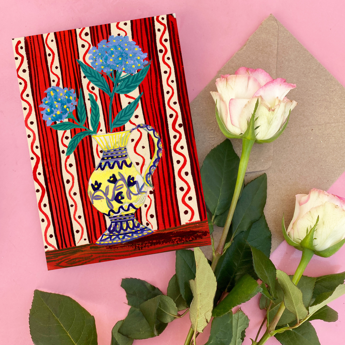 Floral Hydrangeas Greeting Card