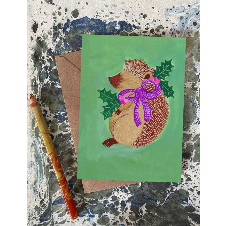 Artisan Christmas woodland animal greeting card collection