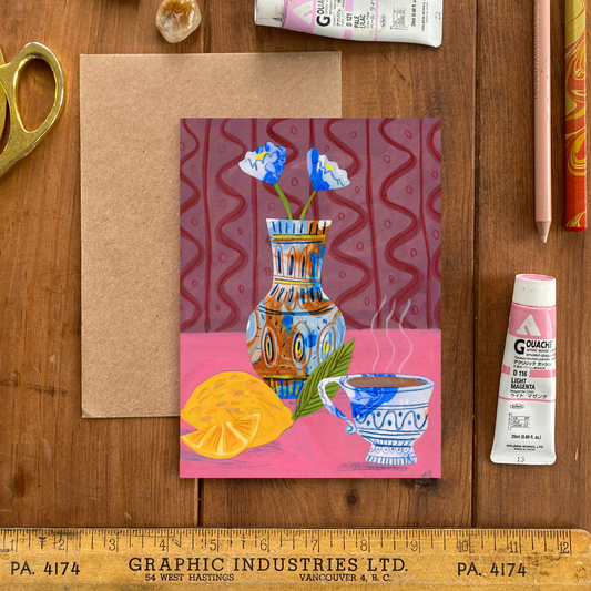 Lemons & Tea Greeting Card