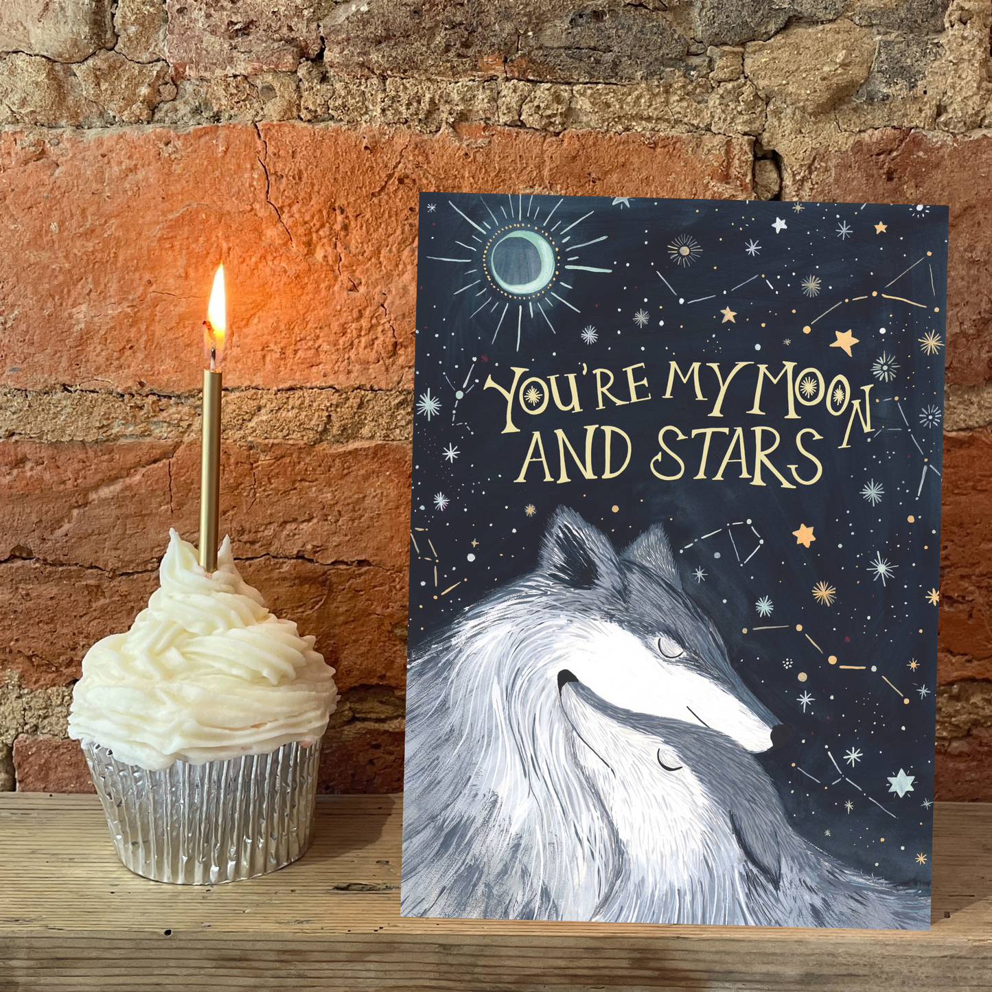 Wild Wolves Love Inspired Greeting Card