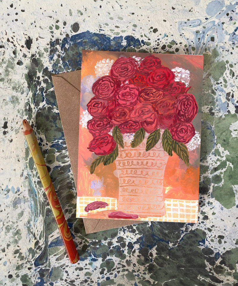 Red Roses Greeting Card