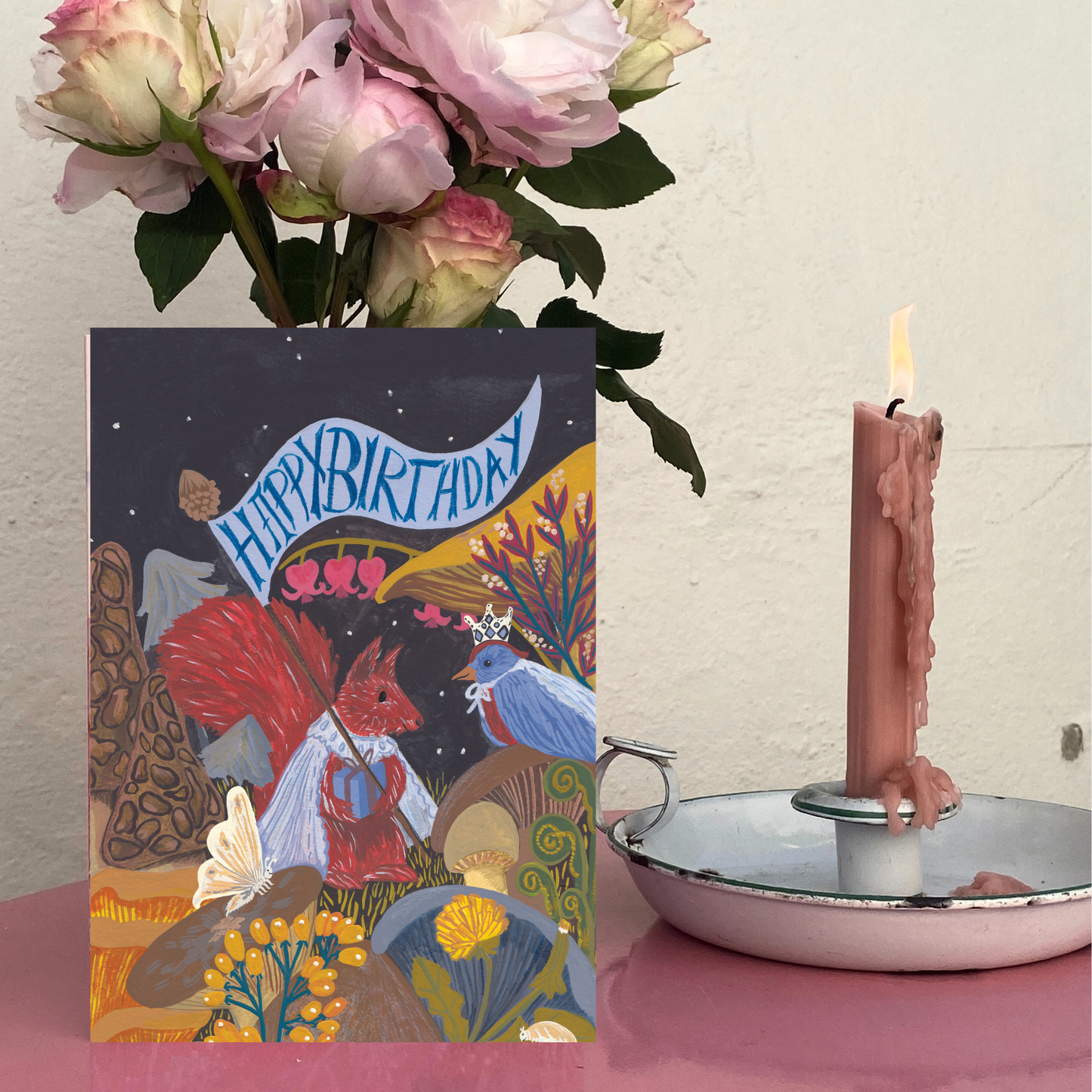 A Woodland Animal Birthday Party Greeting Card