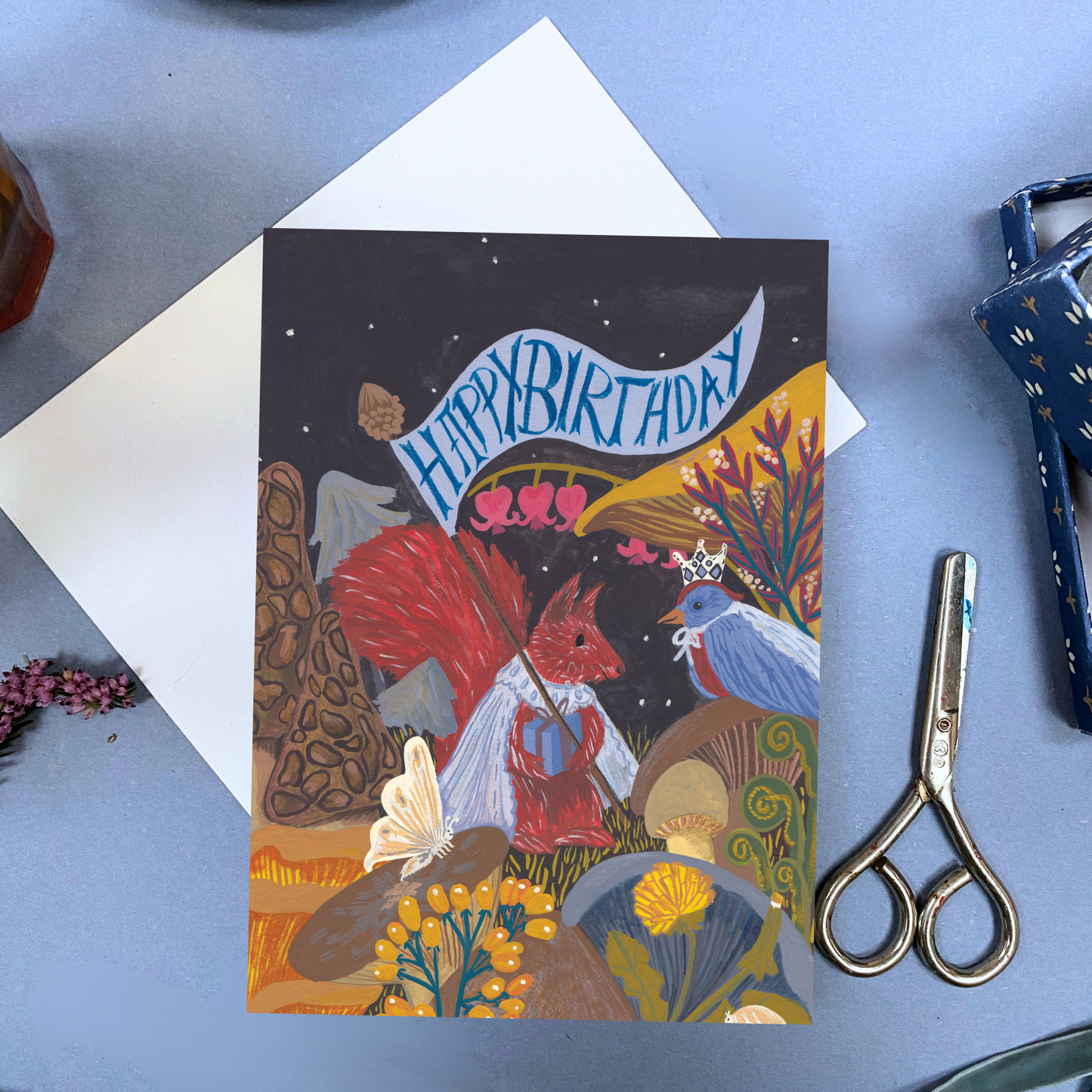 A Woodland Animal Birthday Party Greeting Card