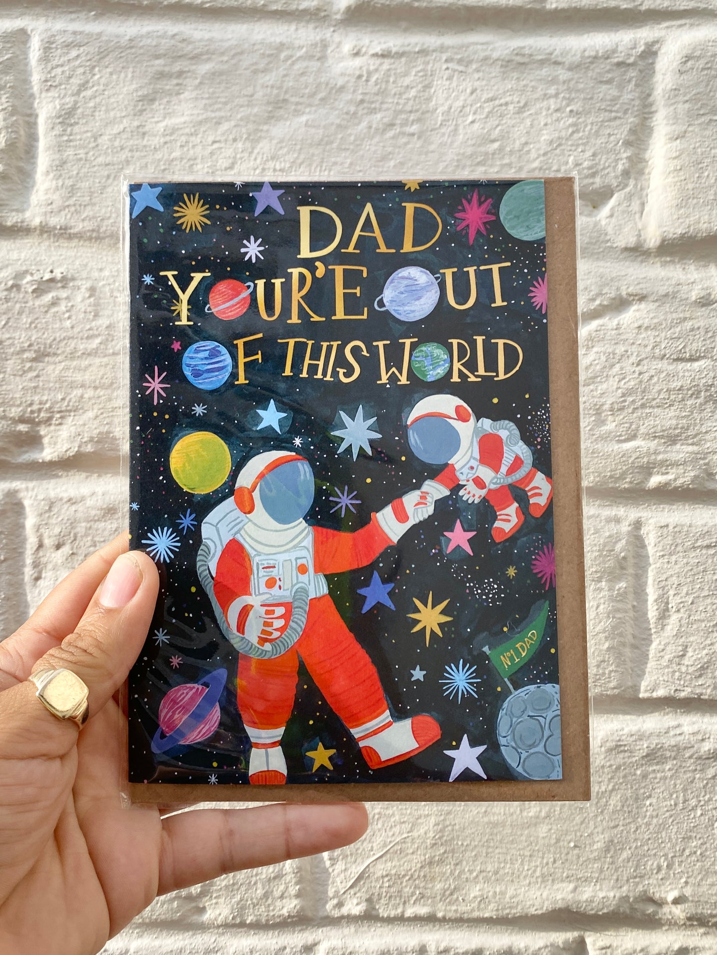 Magical Astronaut in space Father's Day Greeting Card