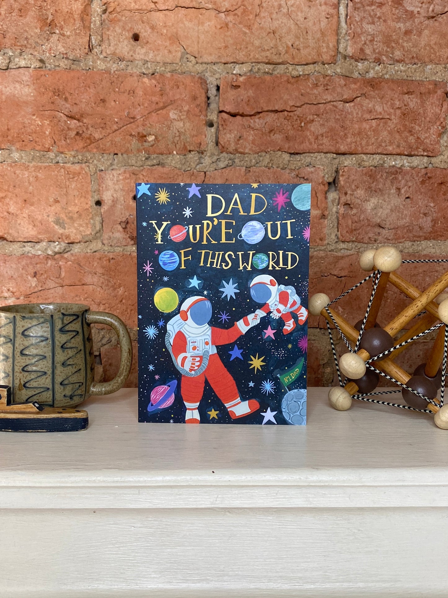 Magical Astronaut in space Father's Day Greeting Card