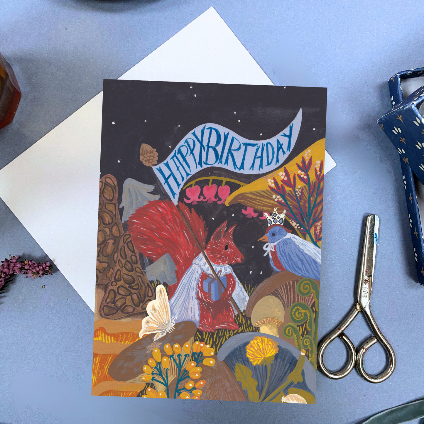 A Woodland Animal Birthday Party Greeting Card