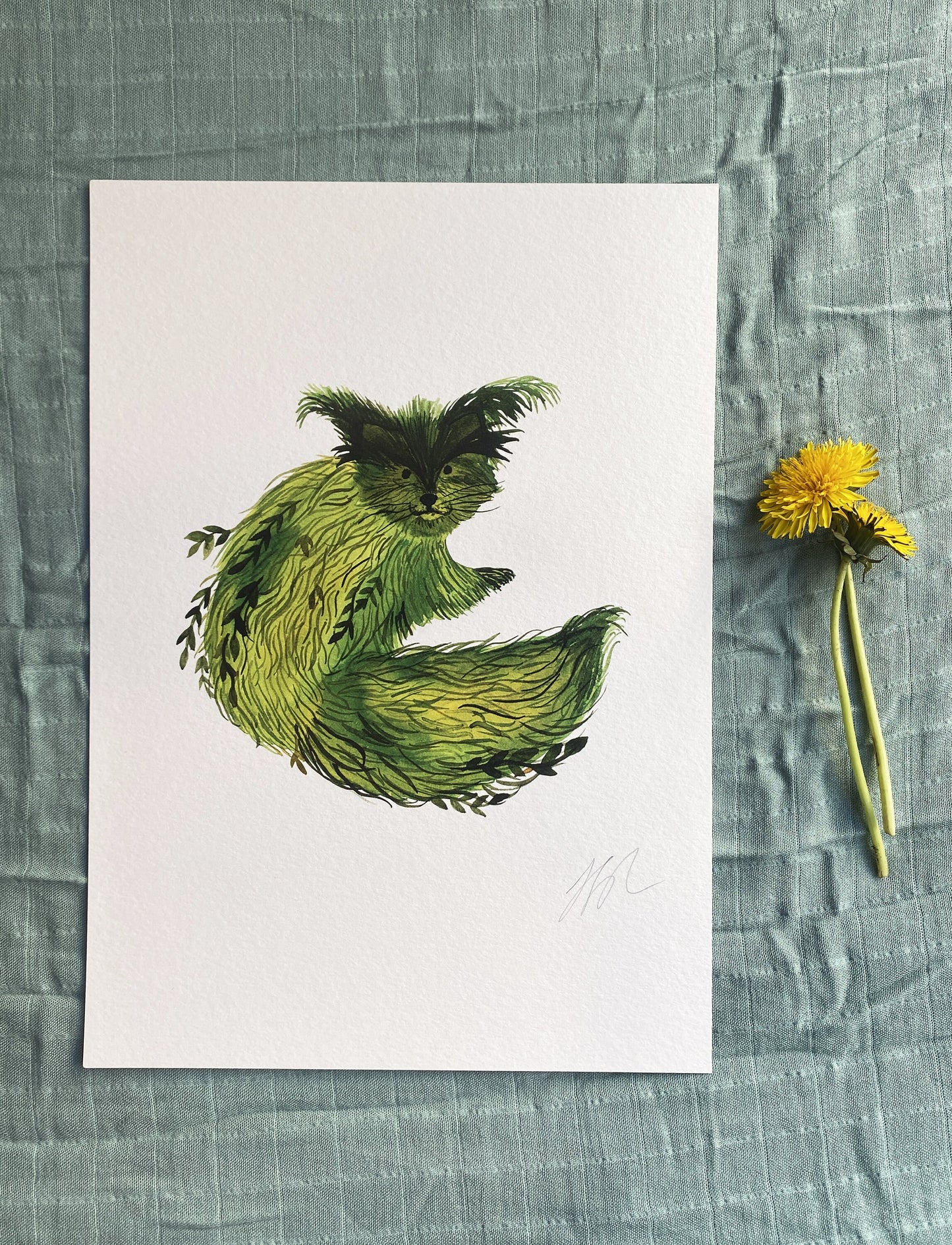 Moss Creatures Collection - Pipkin Fox - Print