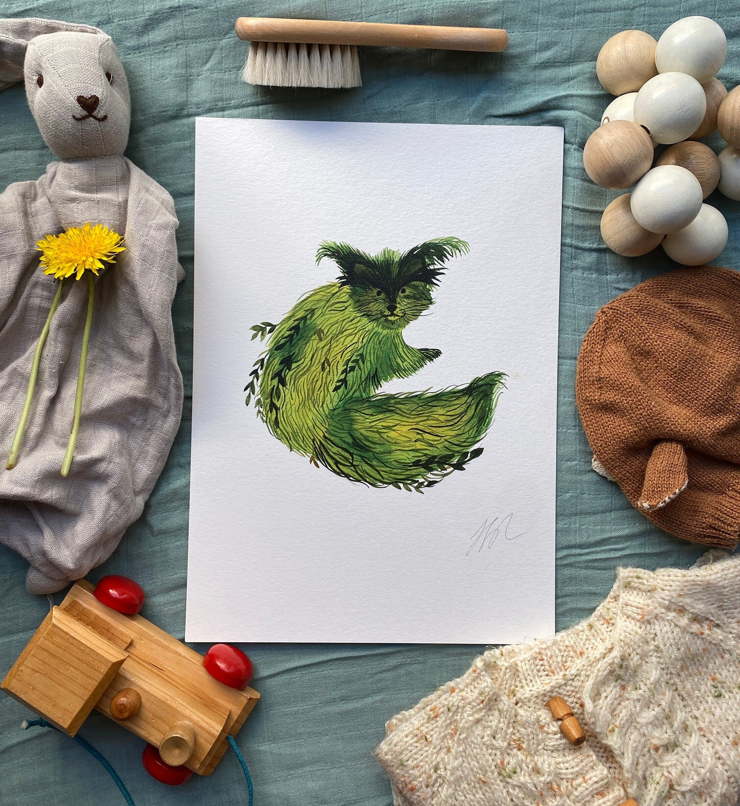 Moss Creatures Collection - Pipkin Fox - Print