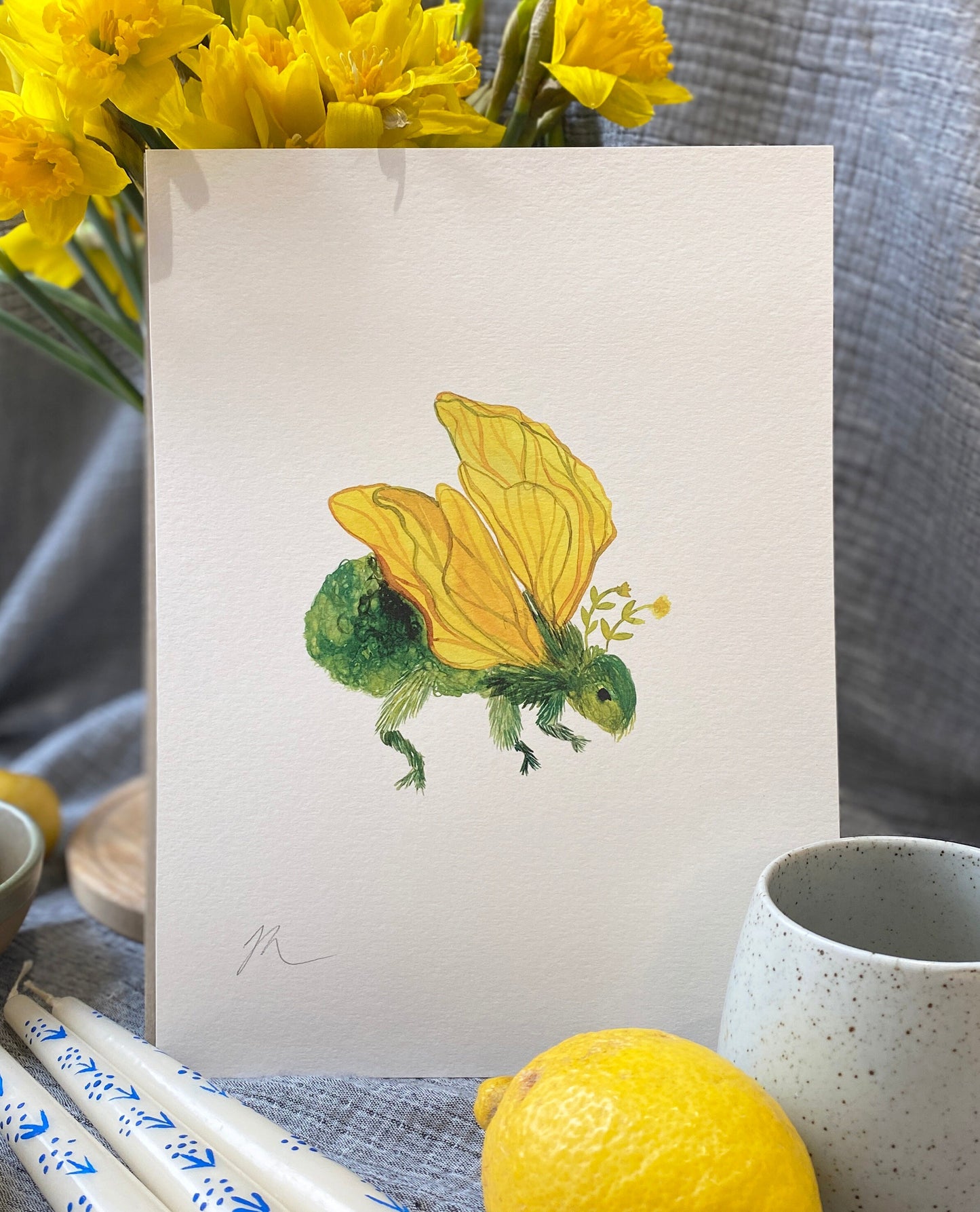 Moss Creatures Collection - Moss Bee - Print